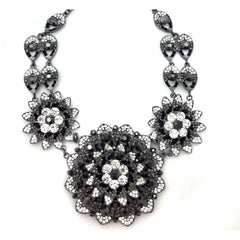 Large Sparkly Euphoria Necklace Black Diamond